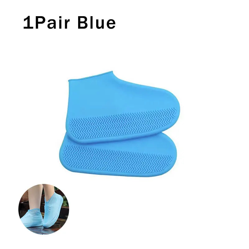 Reusable Waterproof Rain Shoes Covers Silicone Outdoor Shoe Covers Walking Shoes Latex Shoe Covers Non-Slip Rain Boots Covers